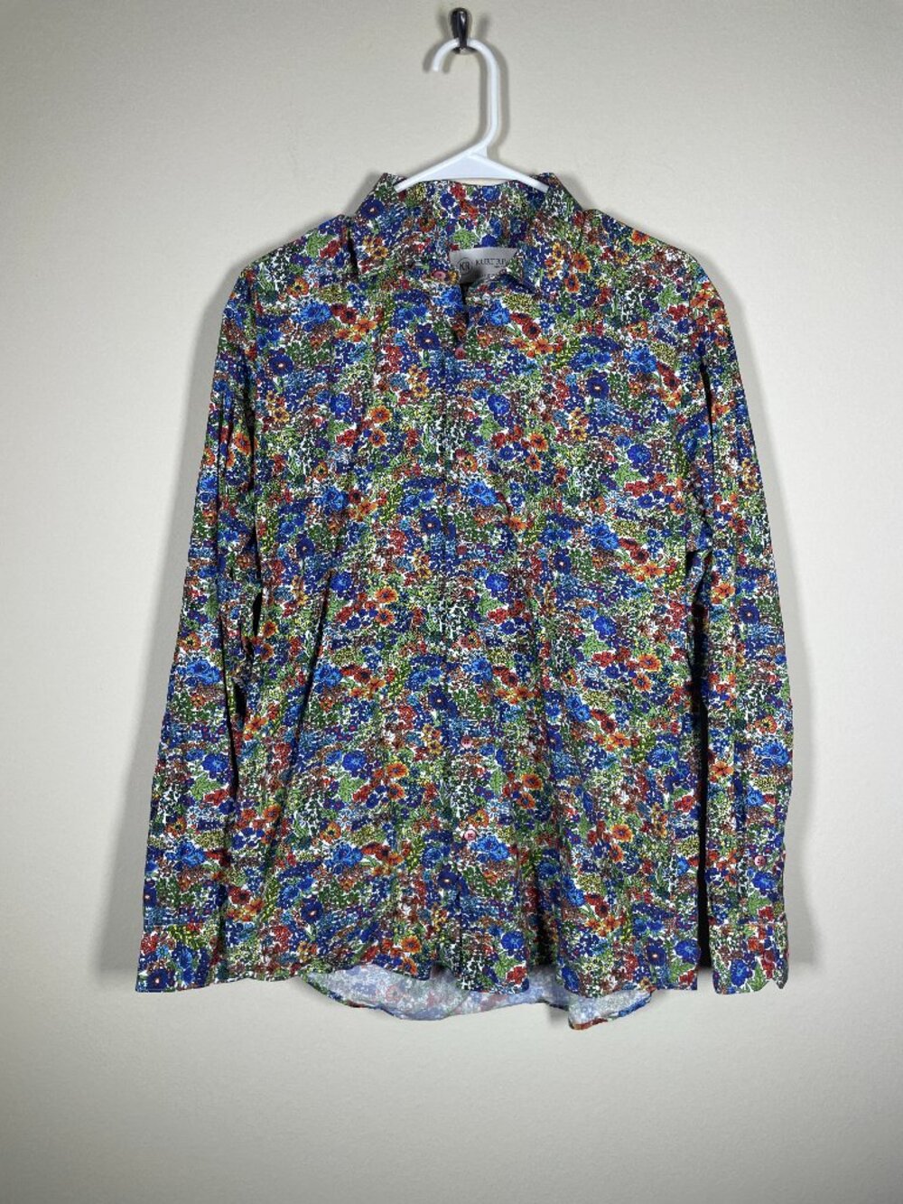 Kurt River NYC Classic Fit Floral Button-up Shirt Men's L Multicolor!